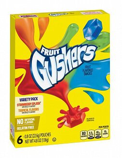 Fruit Gushers Strawberry &amp; Tropical Variety Pack 136g