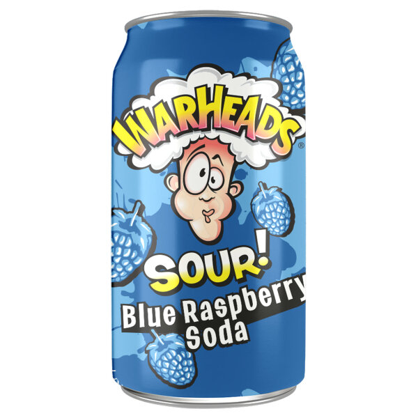Warheads Sour Blue Raspberry Soda 330ml