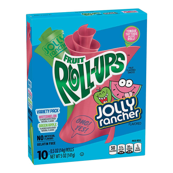 Jolly Rancher Roll Ups Variety Pack Greenapple &amp; Watermelon 141g