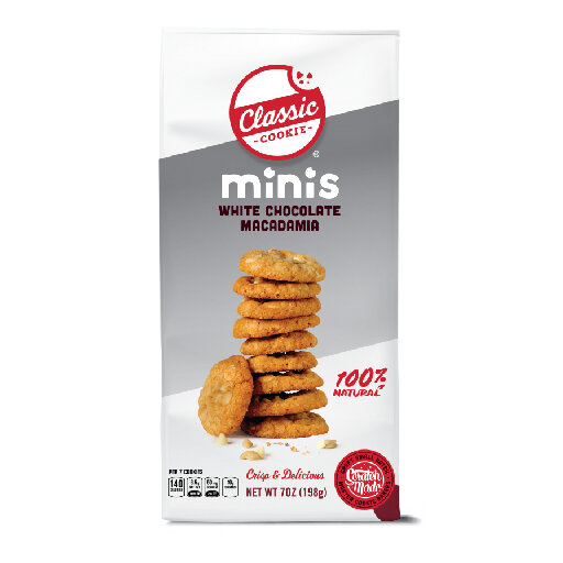 Classic Cookie &ndash; White Chocolate Macadamia Mini Cookies 198g