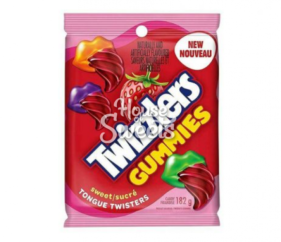 Twizzlers Gummies Fruity Tongue Twisters 182g